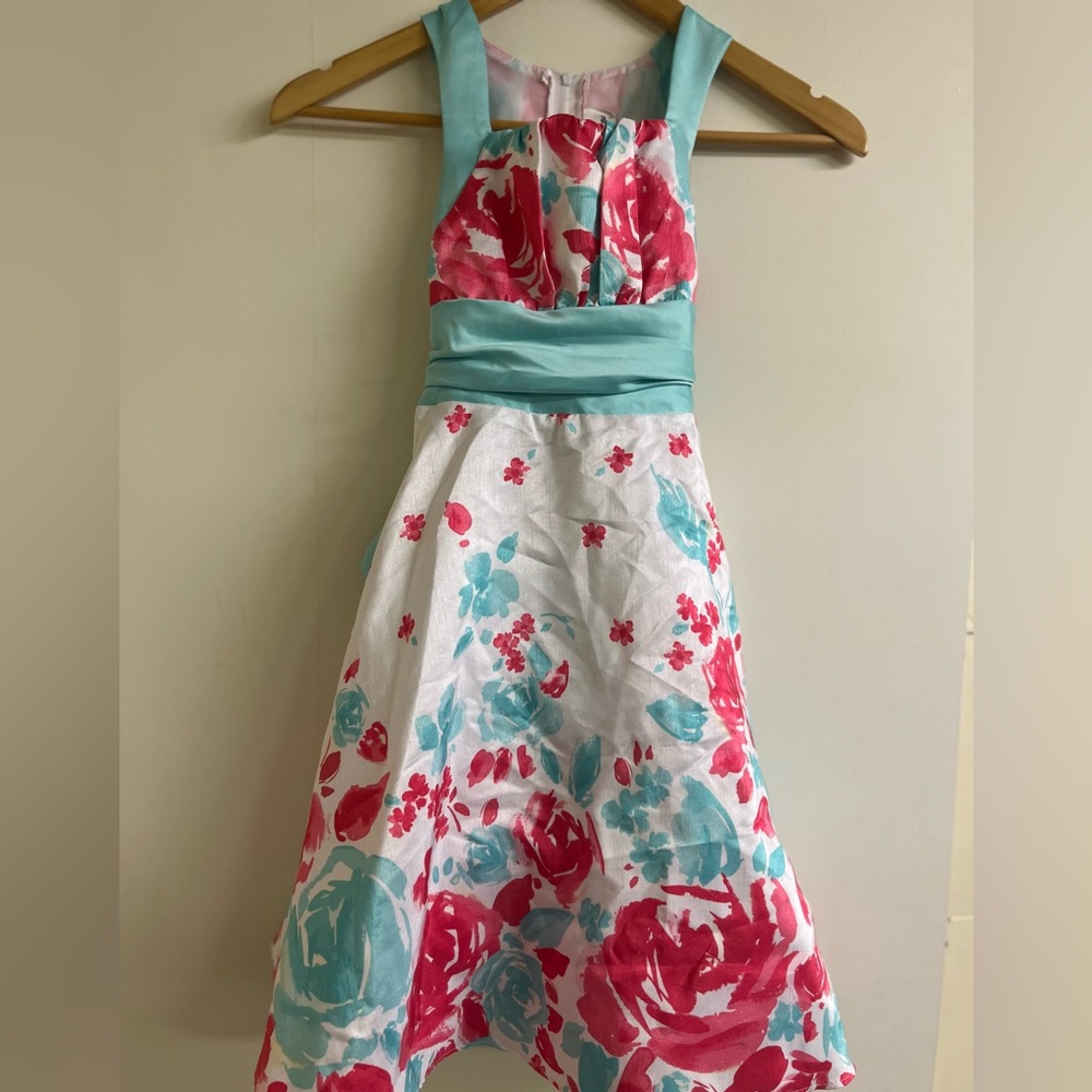 Rare Editions Floral Kids Dress Sz 10/12 excellent condition